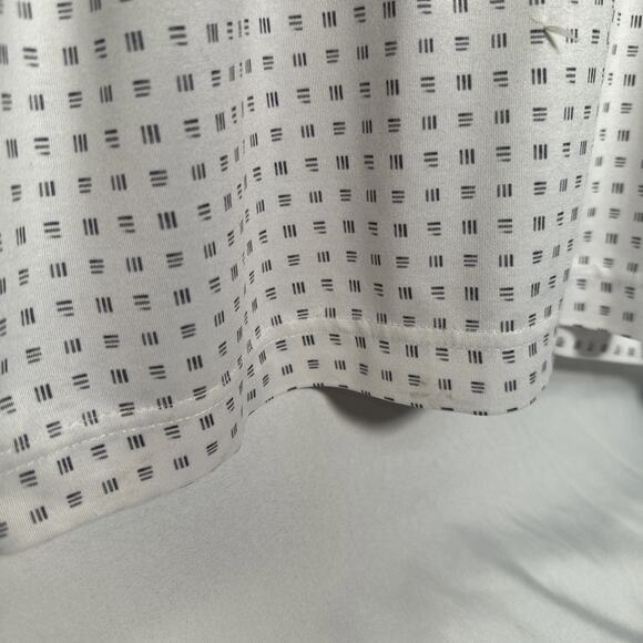 Mens Large Big And Tall Polo Shirt Callaway OptiDri White and Grey Short Sleeve - Picture 9 of 9